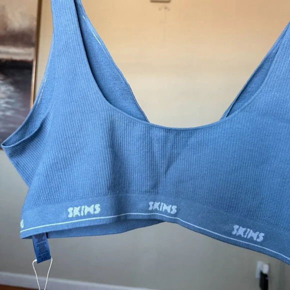 SKIMS Seamless Rib Intimates Plunge Bralette in Arctic size 4X - Picture 6 of 8